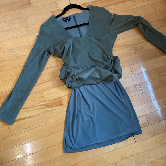 Bebe Faux Suede Long Sleeve Dress โ Size M - Picture 11 of 12